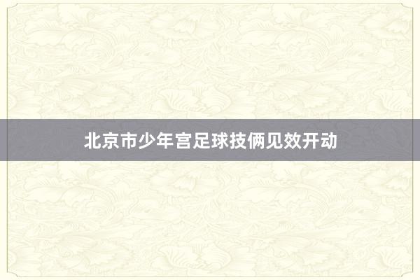 北京市少年宫足球技俩见效开动