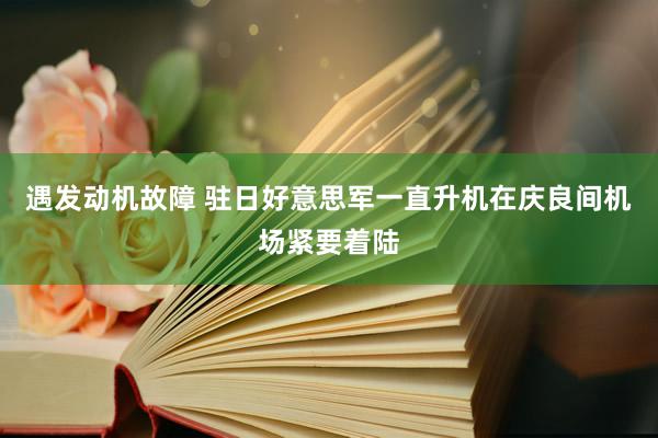 遇发动机故障 驻日好意思军一直升机在庆良间机场紧要着陆