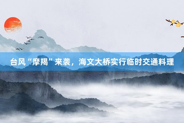 台风“摩羯”来袭，海文大桥实行临时交通料理