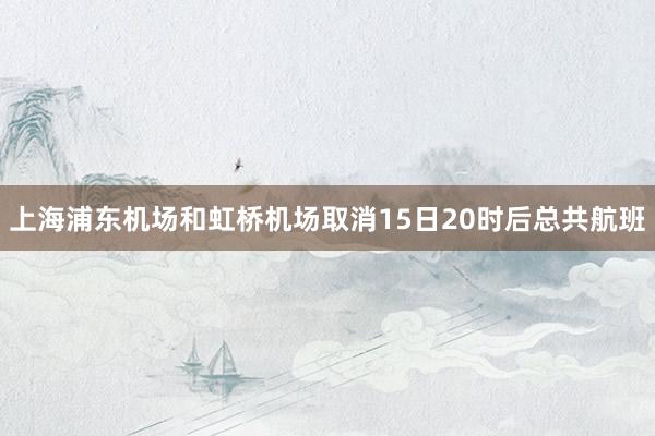 上海浦东机场和虹桥机场取消15日20时后总共航班