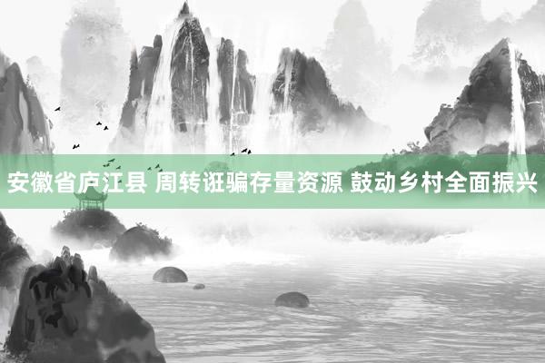 安徽省庐江县 周转诳骗存量资源 鼓动乡村全面振兴